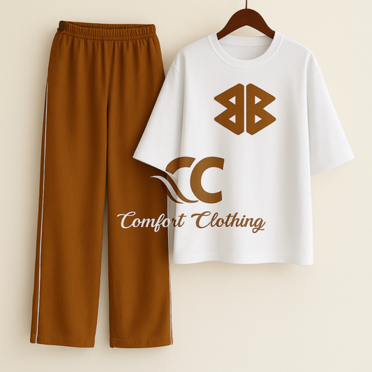 Casual Print Flapper Style 2-Pcs Summer Tracksuit For Her CWTS-02