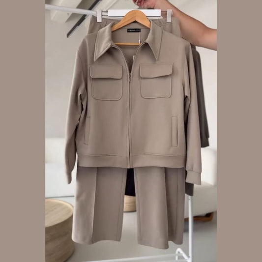 6 Pocket Style Premium Quality Winter 2-Pcs Tracksuit. CWTS-37