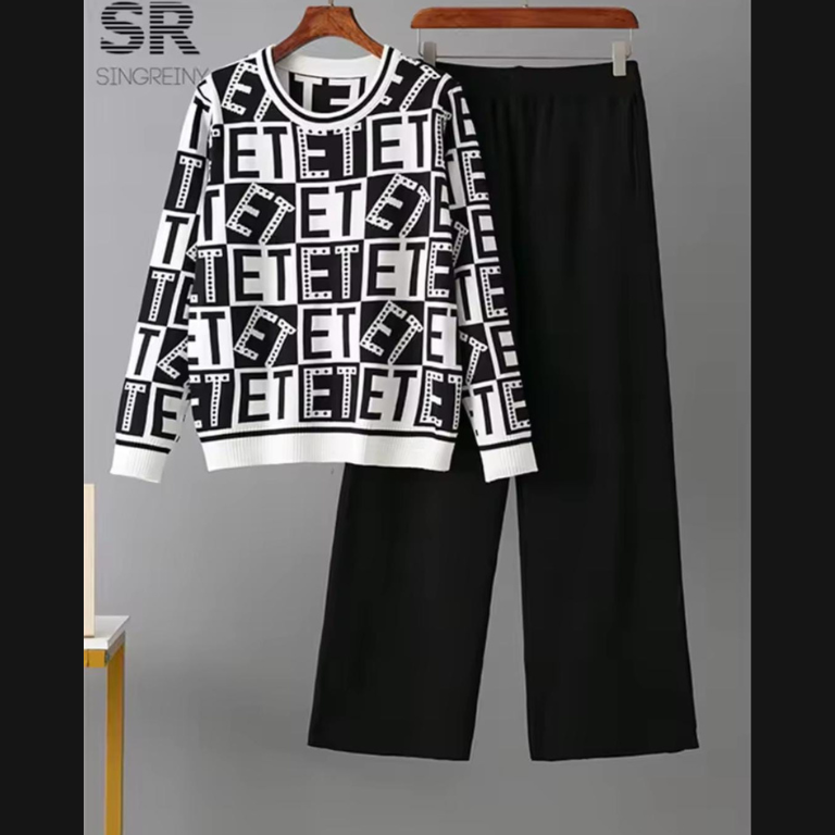 Alphabet Premium Quality Winter 2-Pcs Co-Ord Set. CWTS-43