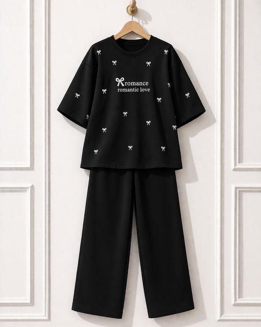 Bow Style Western 2-Pcs Summer Tracksuit For Her MWTS-37