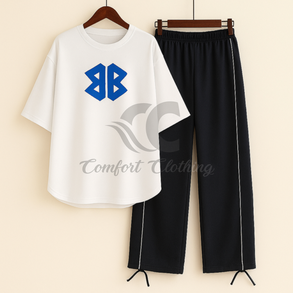 Casual Print Flapper Style 2-Pcs Summer Tracksuit For Her CWTS-02