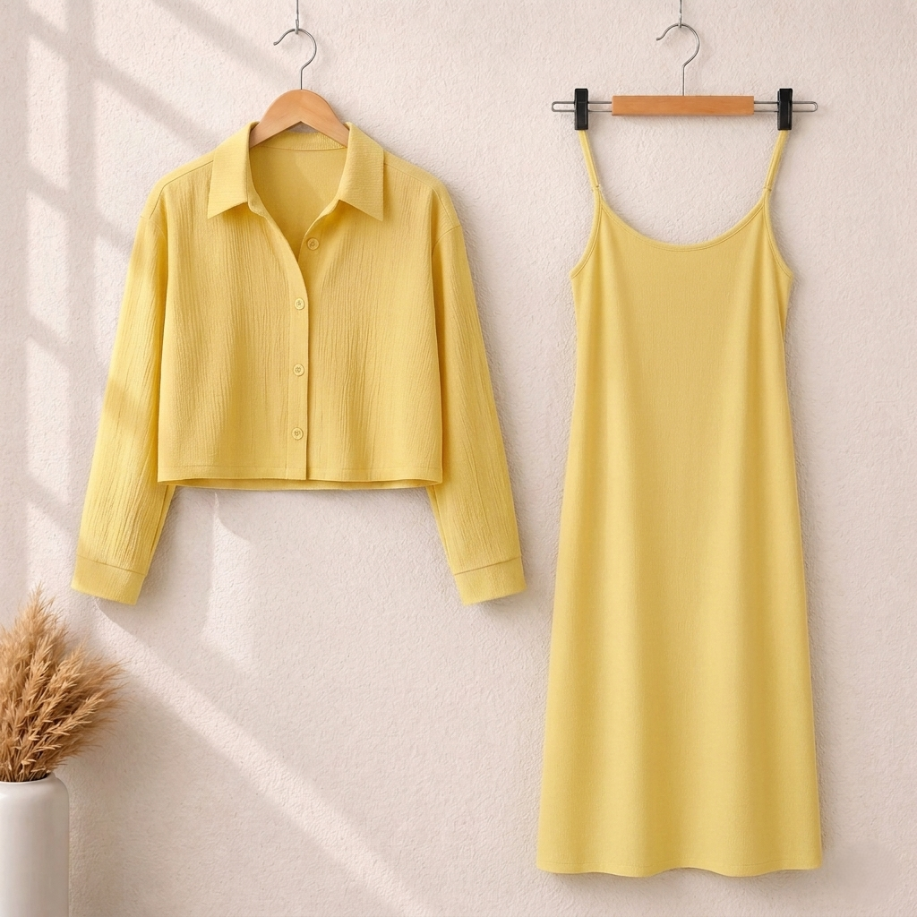 Korean Style Long Koti Maxi 2 Piece