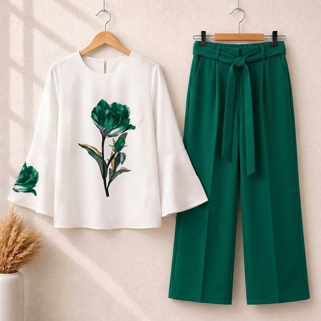 Trendy Floral Summer Co-Ord 2 Piece