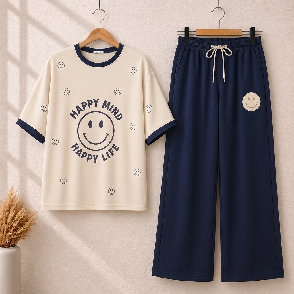 Happy Life Style Western 2-Pcs Summer Tracksuit For Her MWTS-32