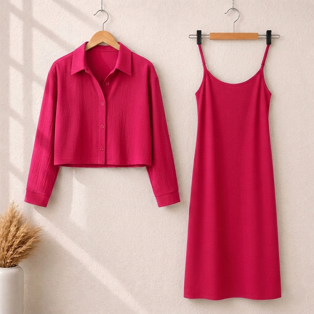 Korean Style Long Koti Maxi 2 Piece