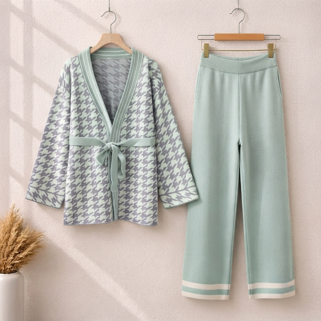 Belt Style Premium Quality Winter 2-Pcs Co-Ord Set. CWTS-34