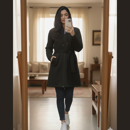 Belt Style Zipper Hoodie