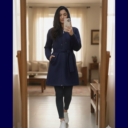 Belt Style Zipper Hoodie