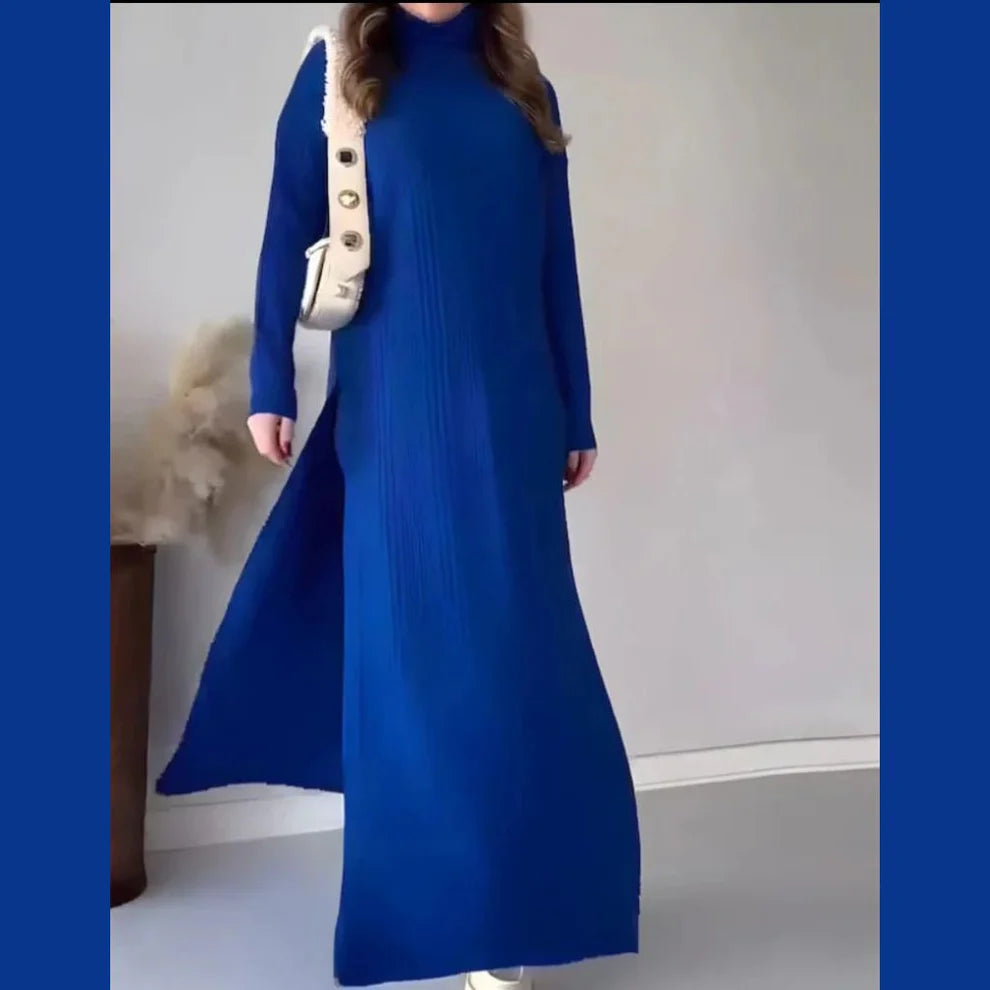 Trendy Winter Roll Neck Style knit CoOrd Set