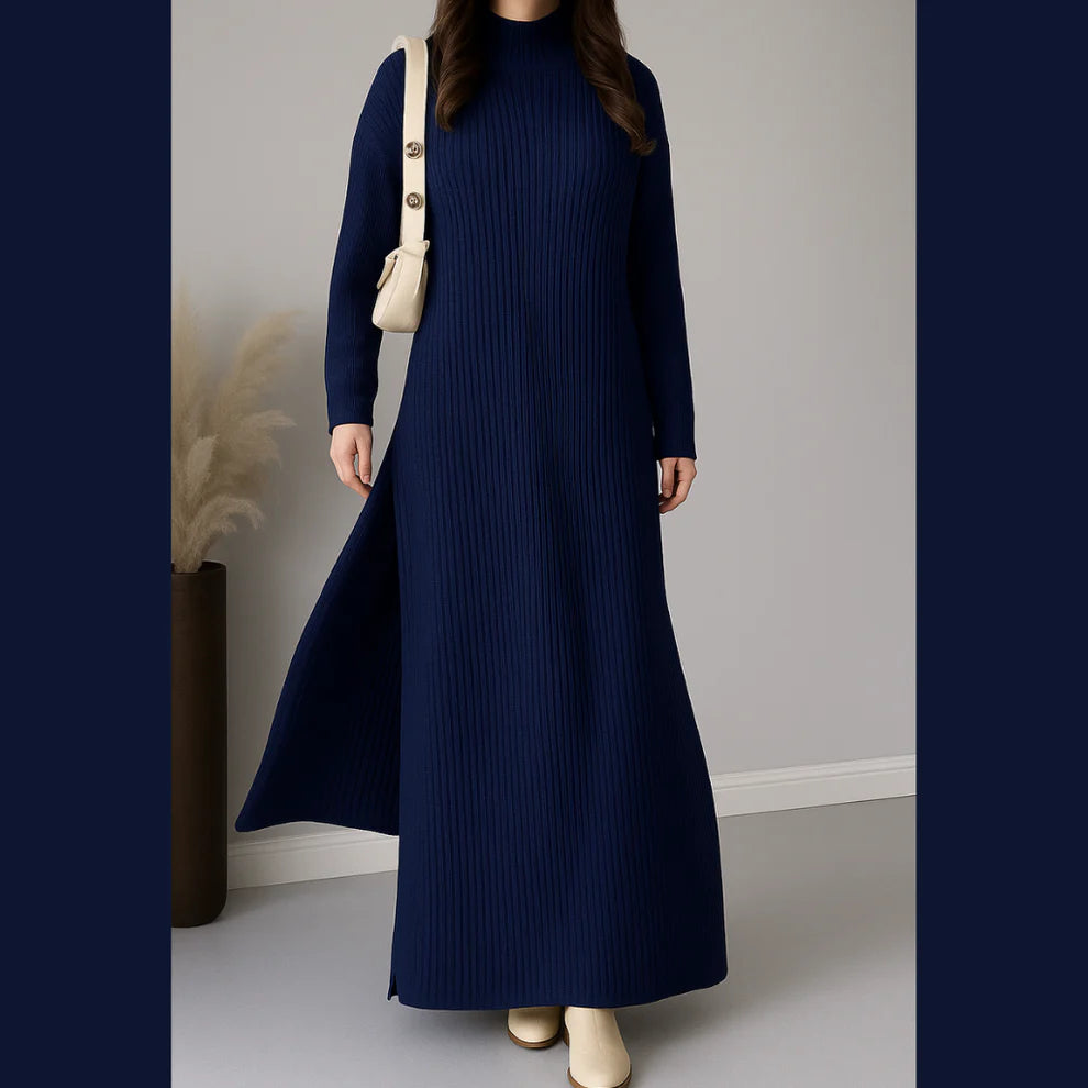 Trendy Winter Roll Neck Style knit CoOrd Set