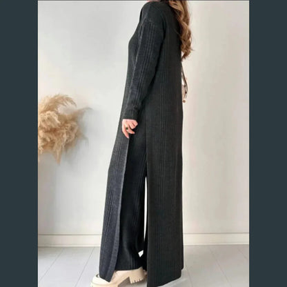 Trendy Winter Roll Neck Style knit CoOrd Set