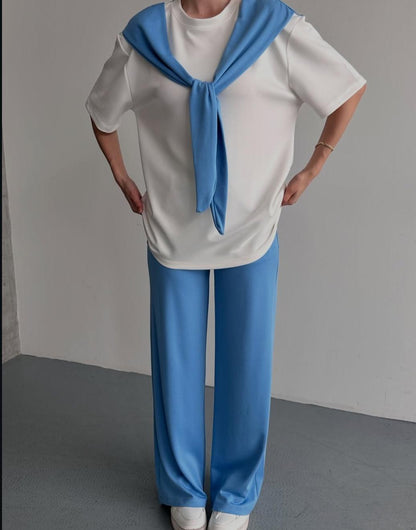 Noir Ribbon Lounge Wear Set Her MWTS-37