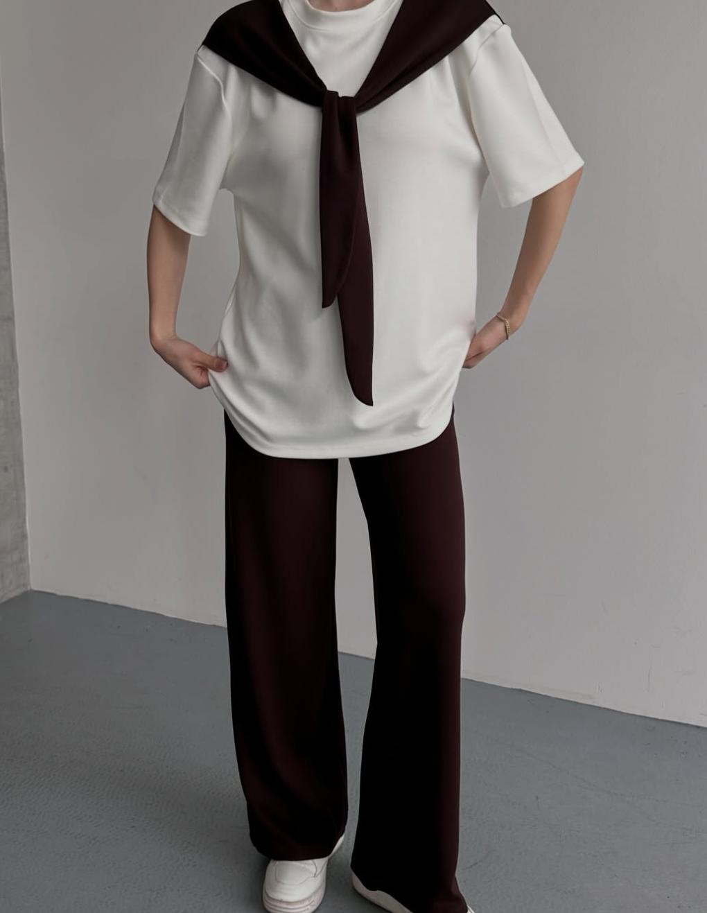 Noir Ribbon Lounge Wear Set Her MWTS-37