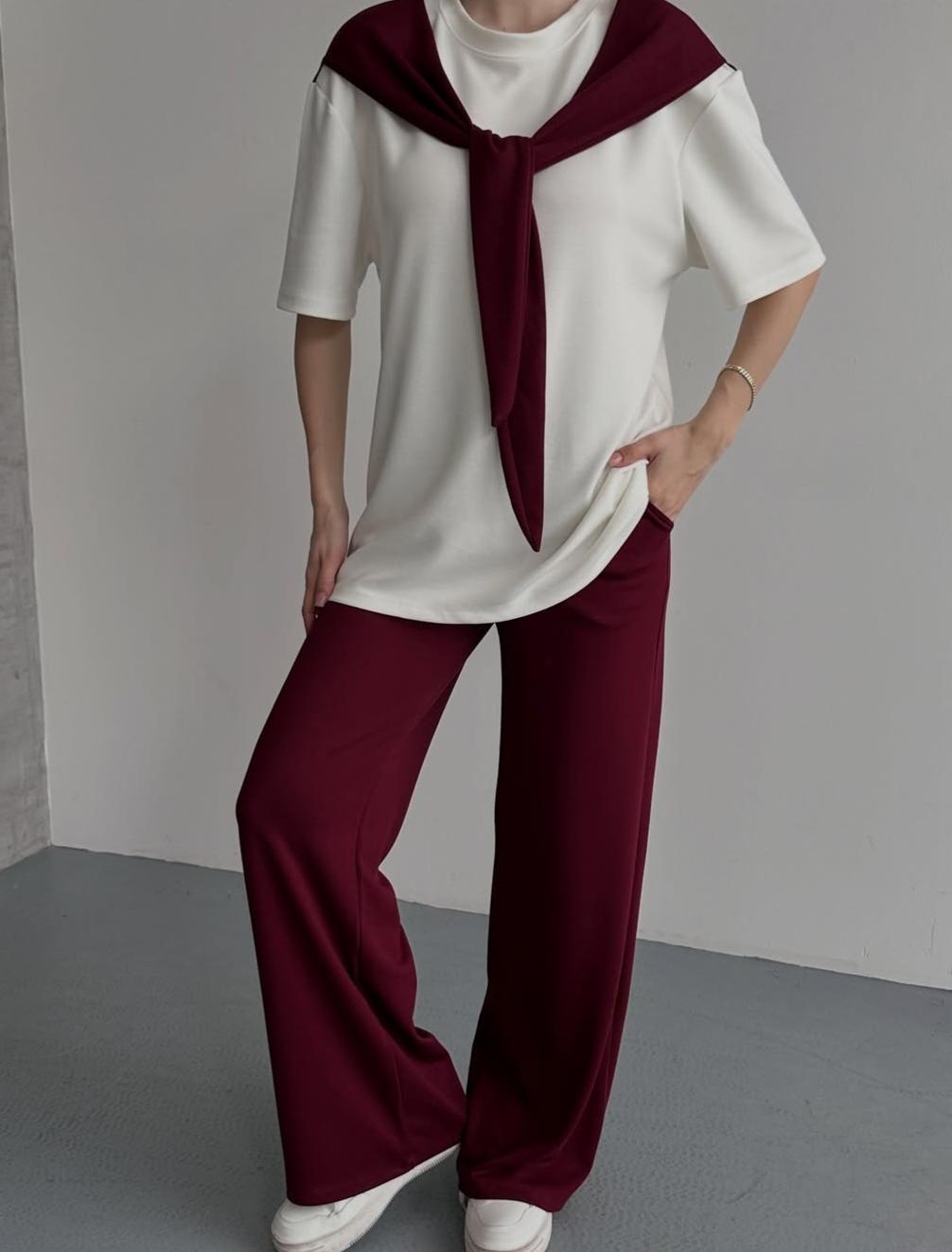 Noir Ribbon Lounge Wear Set Her MWTS-37