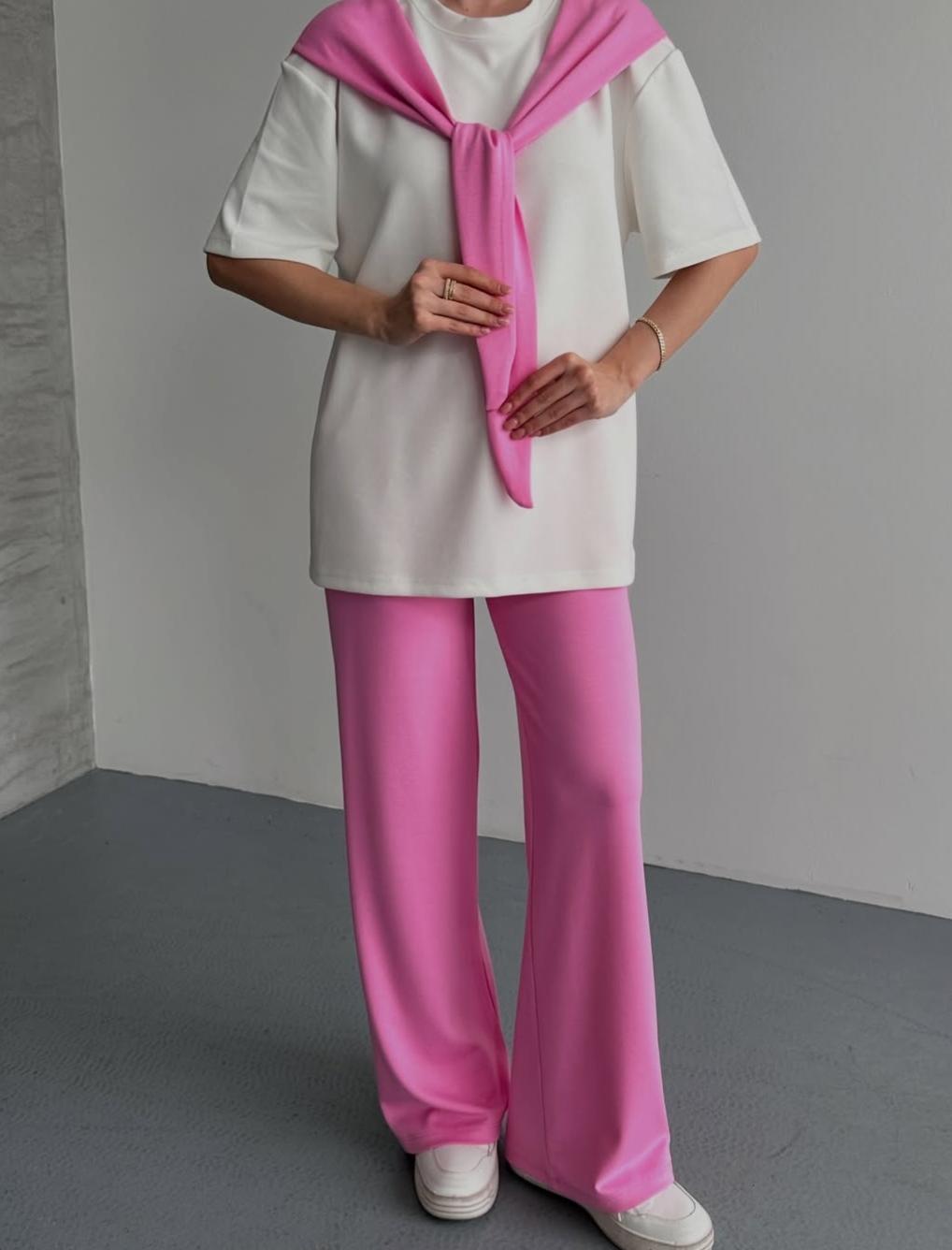 Noir Ribbon Lounge Wear Set Her MWTS-37
