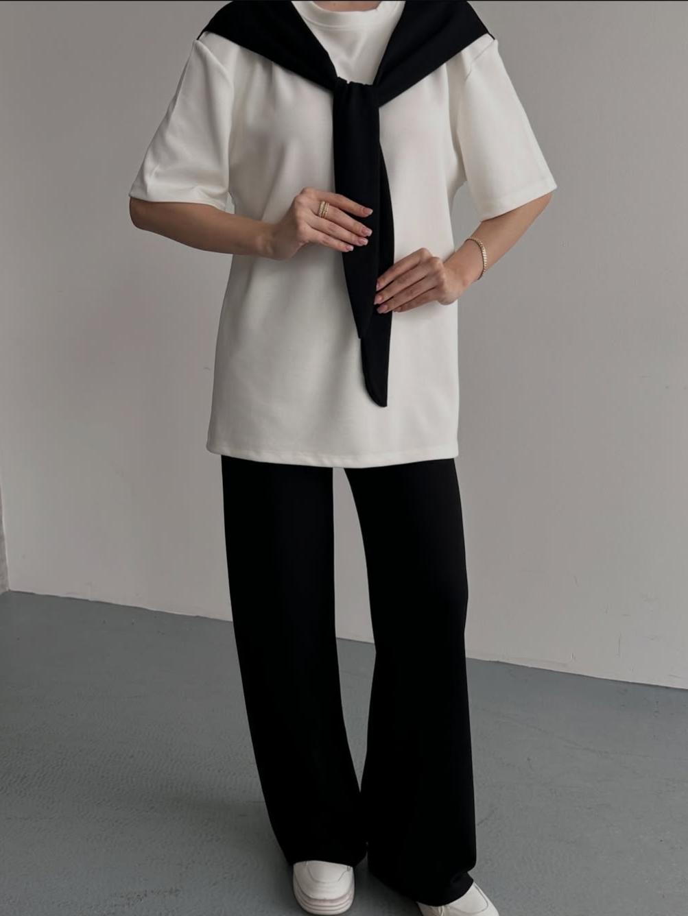 Noir Ribbon Lounge Wear Set Her MWTS-37