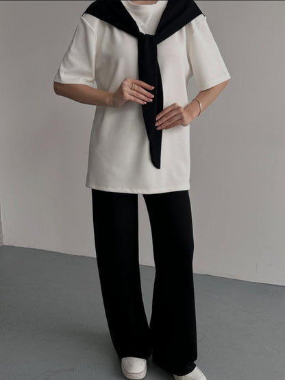 Noir Ribbon Lounge Wear Set Her MWTS-37